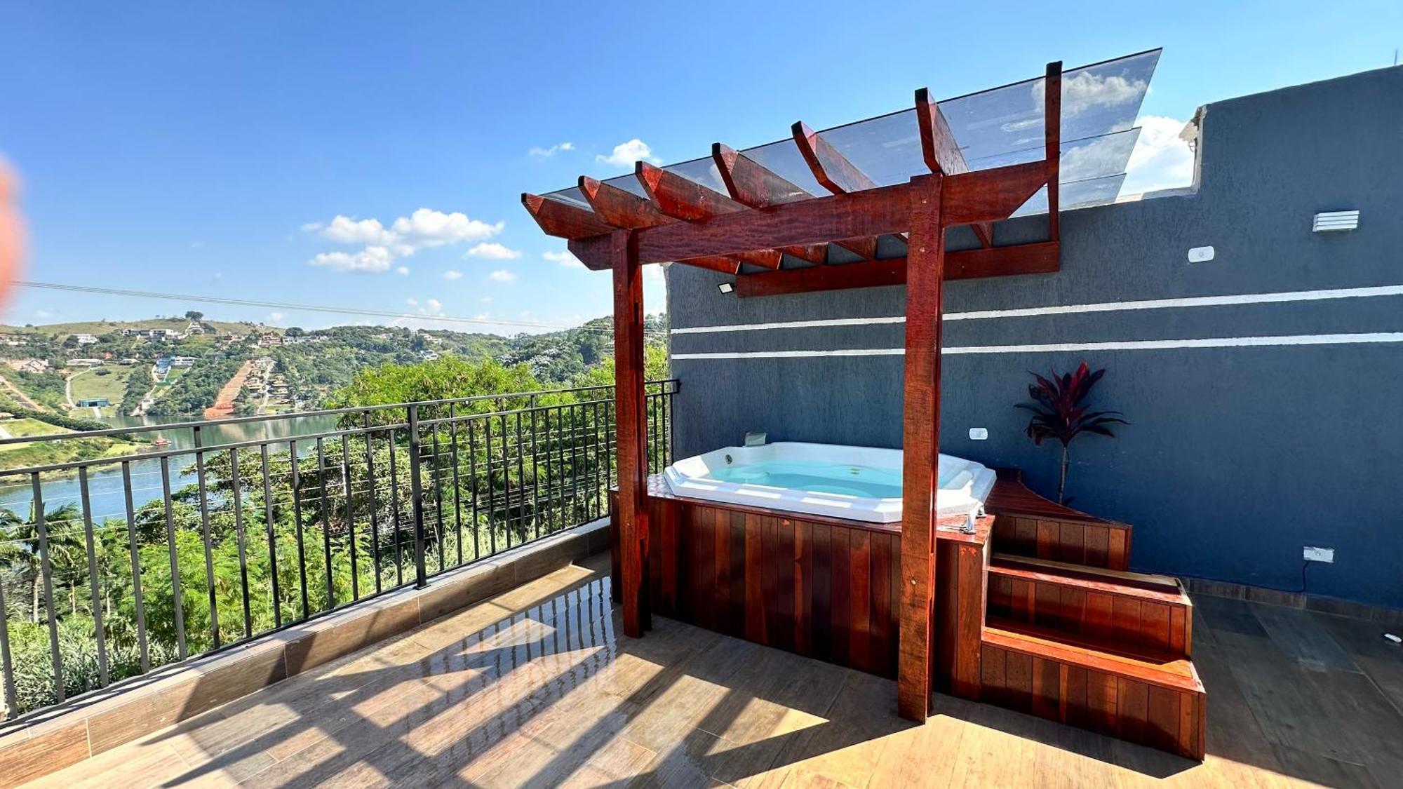 Chacara Gama Em Condominio Igarata-Sp - Jacuzzi Com Hidromassagem, Piscina E Sauna Exterior foto